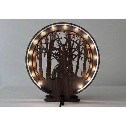 Li-Go 23613/DUB2 - Dæmpbar LED-borddekoration LED/12W/230V 20x22 cm eg/Grut