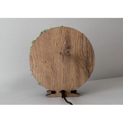 Li-Go 23622/DUB2 - Dæmpbar LED-borddekoration LED/12W/230V 20x22 cm eg/Kors i mos