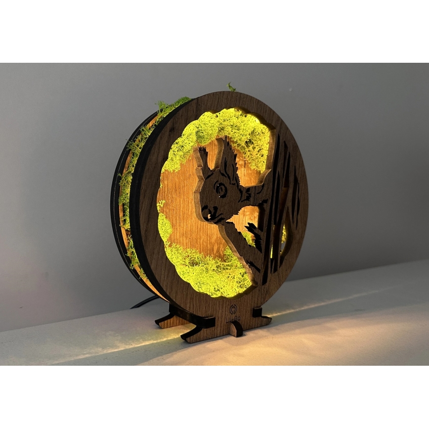 Li-Go 23625/DUB2 - LED dæmpbar borddekoration LED/12W/230V 20x22 cm eg/mos-egern