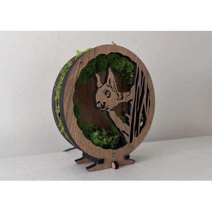 Li-Go 23625/DUB2 - LED dæmpbar borddekoration LED/12W/230V 20x22 cm eg/mos-egern