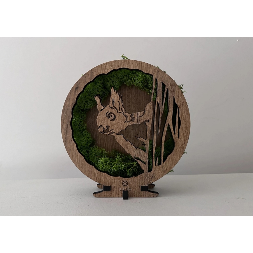 Li-Go 23625/DUB2 - LED Dæmpbar borddekoration LED/12W/230V 20x22 cm eg/mos egern