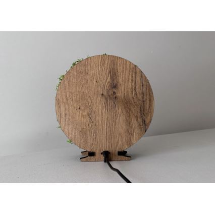 Li-Go 23625/DUB2 - LED Dæmpbar borddekoration LED/12W/230V 20x22 cm eg/mos egern