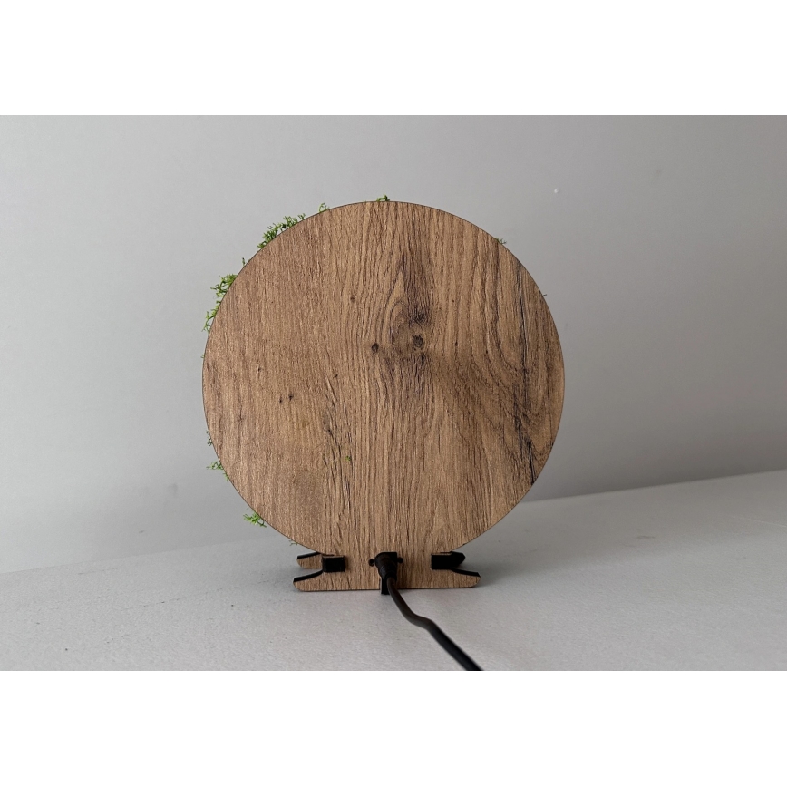 Li-Go 23625/DUB2 - LED Dæmpbar borddekoration LED/12W/230V 20x22 cm eg/mos egern