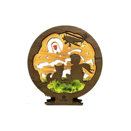 Li-Go 23634/DUB2 - LED Dæmpbar bordsdekoration LED/12W/230V 20x22 cm eg/Den lille prins med rosen