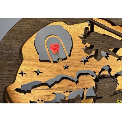 Li-Go 23634/DUB2 - LED Dæmpbar bordsdekoration LED/12W/230V 20x22 cm eg/Den lille prins med rosen