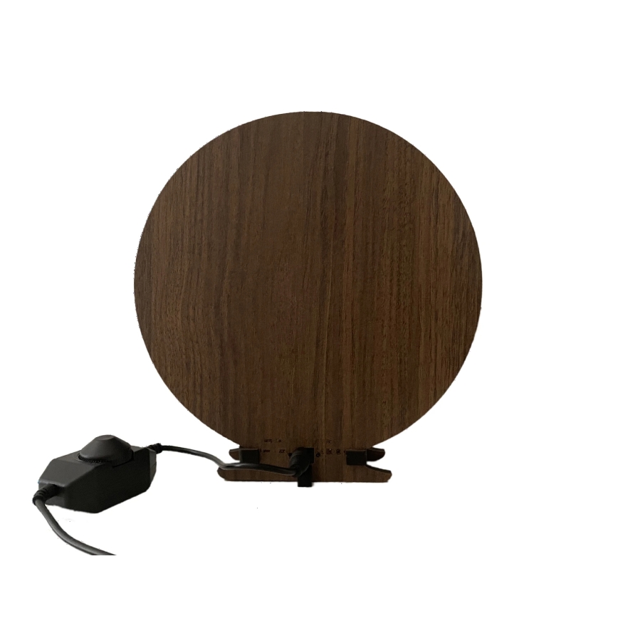 Li-Go 23654 - LED-dæmpbar borddekoration LED/12W/230V 20x22 cm valnød/mosdekoration