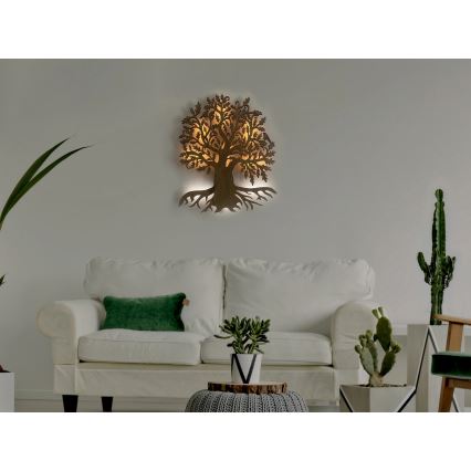 Li-Go 23673/DUB2 - LED dæmpbar vægdekoration LED/10W/5V 20000 mAh 45x55 cm eg + fjernbetjening