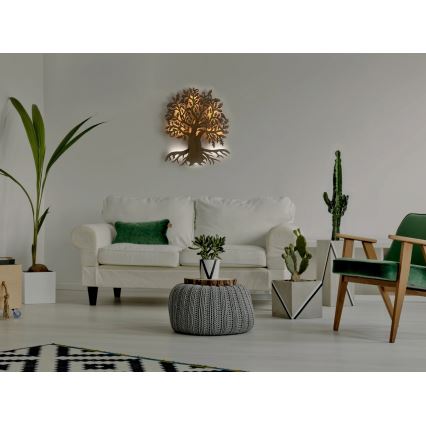 Li-Go 23673/DUB2 - LED dæmpbar vægdekoration LED/10W/5V 20000 mAh 45x55 cm eg + fjernbetjening