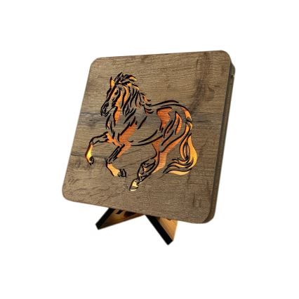 Li-Go 4070/DUB2 - LED borddekoration LED/12W/230V 19x19 cm eg/hest