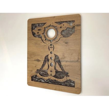 Li-Go 4421/A/4 - LED dæmpbar vægdekoration LED/10W/5V 30000 mAh 70x90 cm eg/chakraer