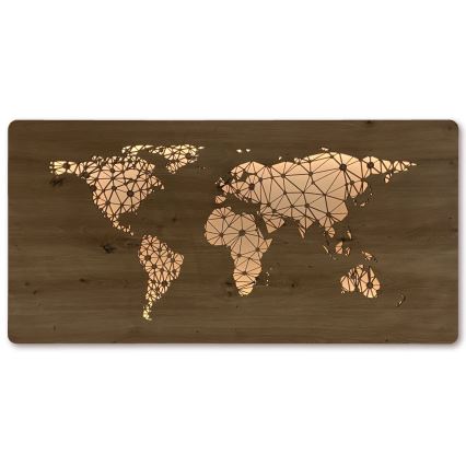 Li-Go 4457/A/4 - LED dæmpbar vægdekoration LED/10W/5V 30000 mAh 120x60 cm eg/Verdenskort