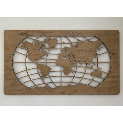 Li-Go 4868/DUB2 - LED dæmpbar vægdekoration LED/24W/230V 110x60 cm eg/Verdenskort med paralleller