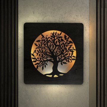 Li-Go 5275/DUB2 - Dæmpbart LED-vægur LED/10W/5V 20000 mAh 42x42 cm eg/Eg i cirkel + fjernbetjening