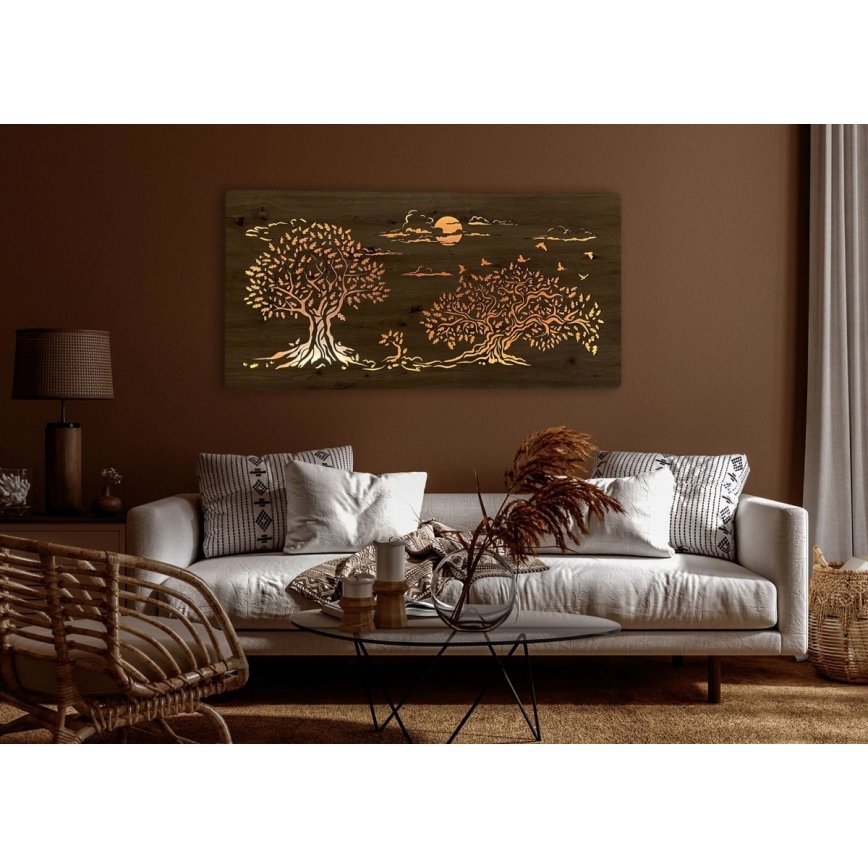 Li-Go 5307/DUB2 - Dæmpbar LED-vægdekoration LED/24W/230V 120x60 cm eg/Tre egetræer