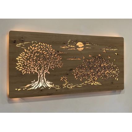 Li-Go 5307/DUB2 - Dæmpbar LED-vægdekoration LED/24W/230V 120x60 cm eg/Tre egetræer