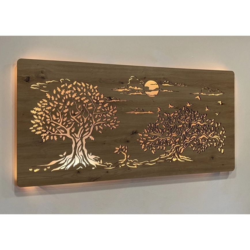 Li-Go 5307/DUB2 - Dæmpbar LED-vægdekoration LED/24W/230V 120x60 cm eg/Tre egetræer