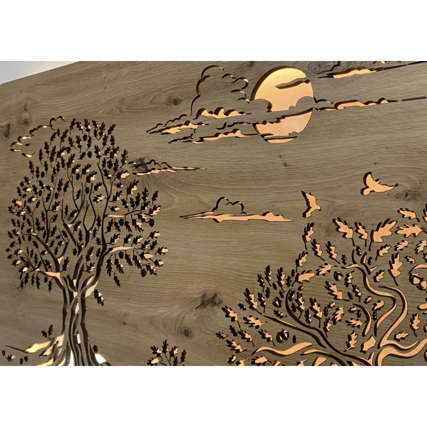 Li-Go 5307/DUB2 - Dæmpbar LED-vægdekoration LED/24W/230V 120x60 cm eg/Tre egetræer