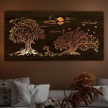 Li-Go 5307/DUB2 - Dæmpbar LED-vægdekoration LED/24W/230V 120x60 cm eg/Tre egetræer