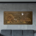 Li-Go 5478/DUB2 - LED dæmpbar vægdekoration LED/24W/230V 130x60 cm eg/Fire egetræer og måne