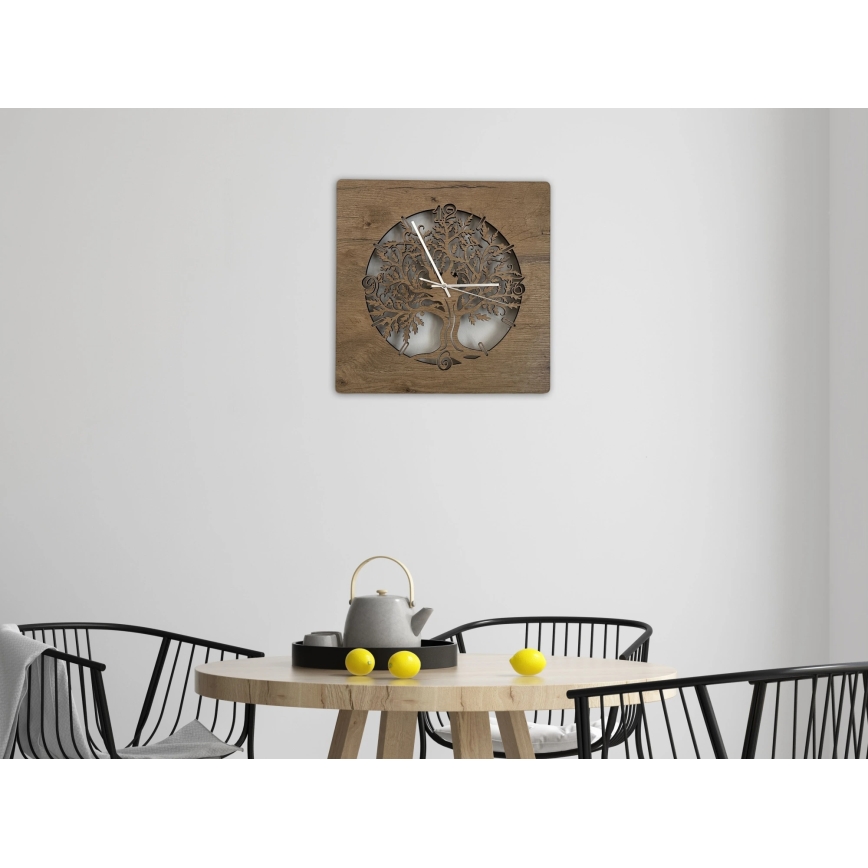 Li-Go 5652/DUB2 - LED-dæmpbart vægur LED/10W/5V 20000 mAh 42x42 cm eg/Eg i cirkel + fjernbetjening