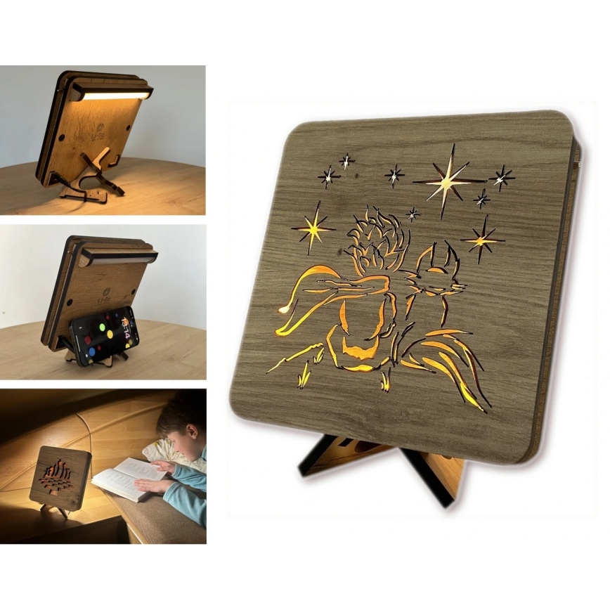 Li-Go 5788/DUB2 - LED borddekoration LED/12W/230V 19x19 cm eg/Den lille prins