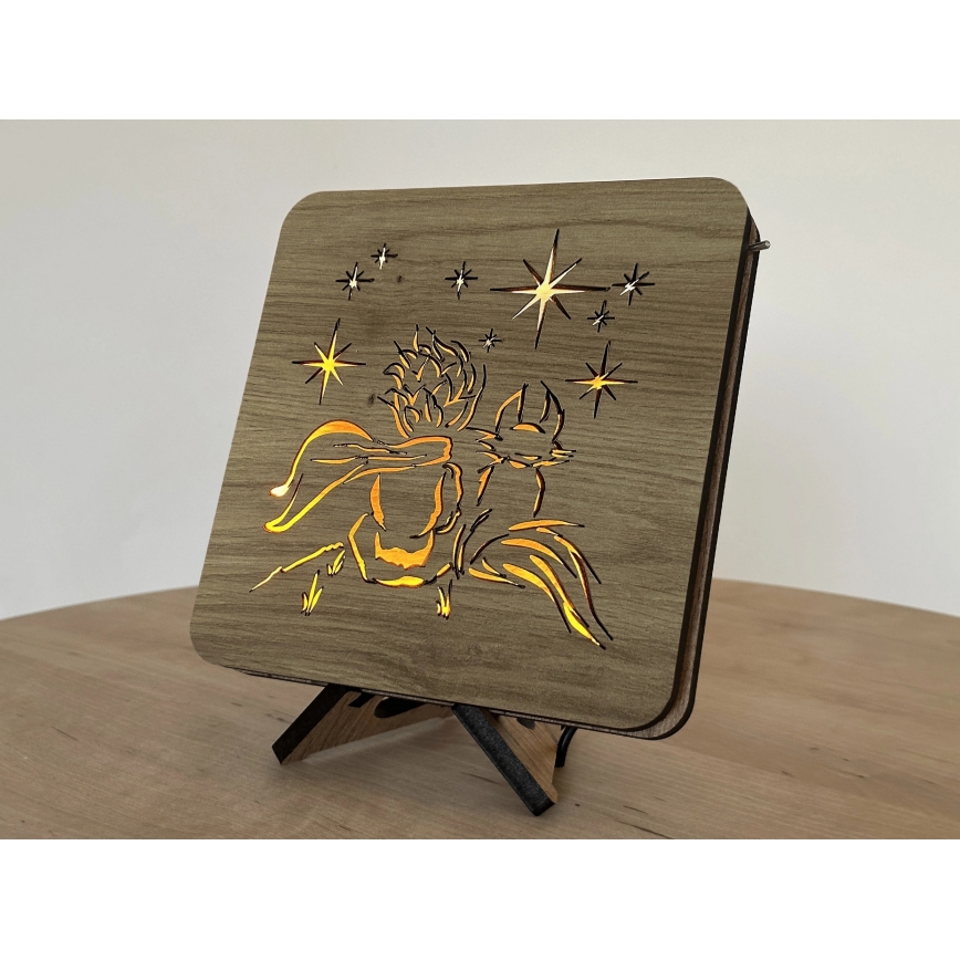 Li-Go 5788/DUB2 - LED borddekoration LED/12W/230V 19x19 cm eg/Den lille prins