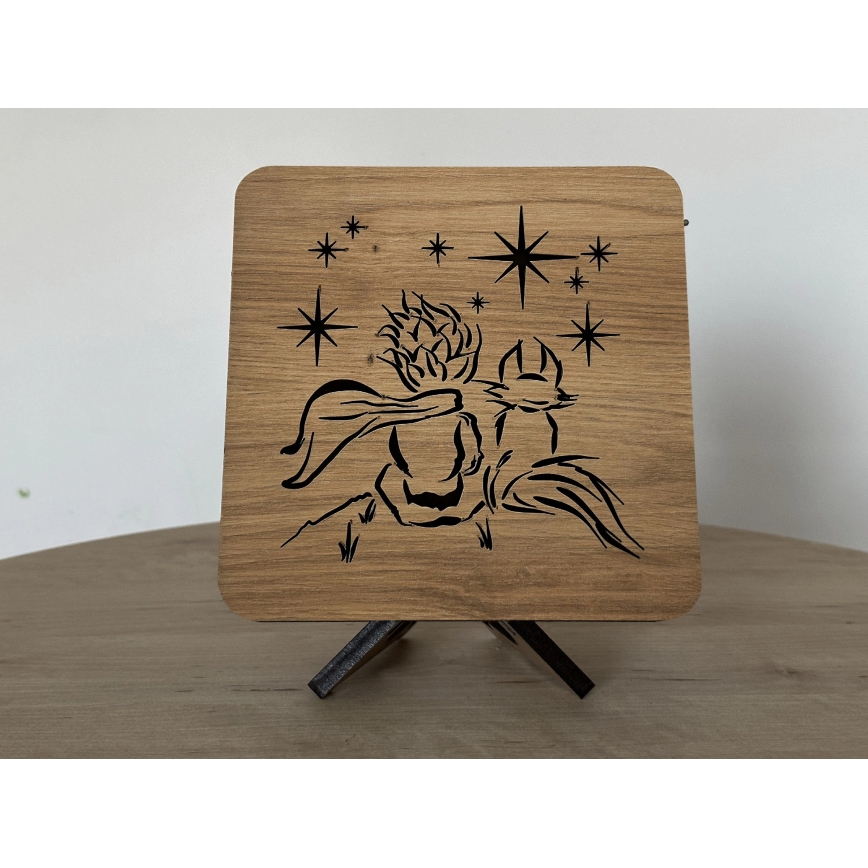 Li-Go 5788/DUB2 - LED borddekoration LED/12W/230V 19x19 cm eg/Den lille prins