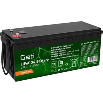 LiFePO4-batteri 12,8V/200Ah