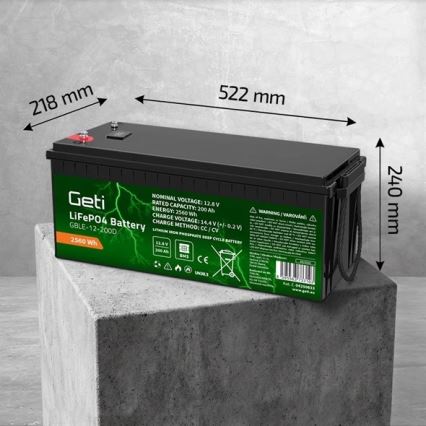 LiFePO4-batteri 12,8V/200Ah