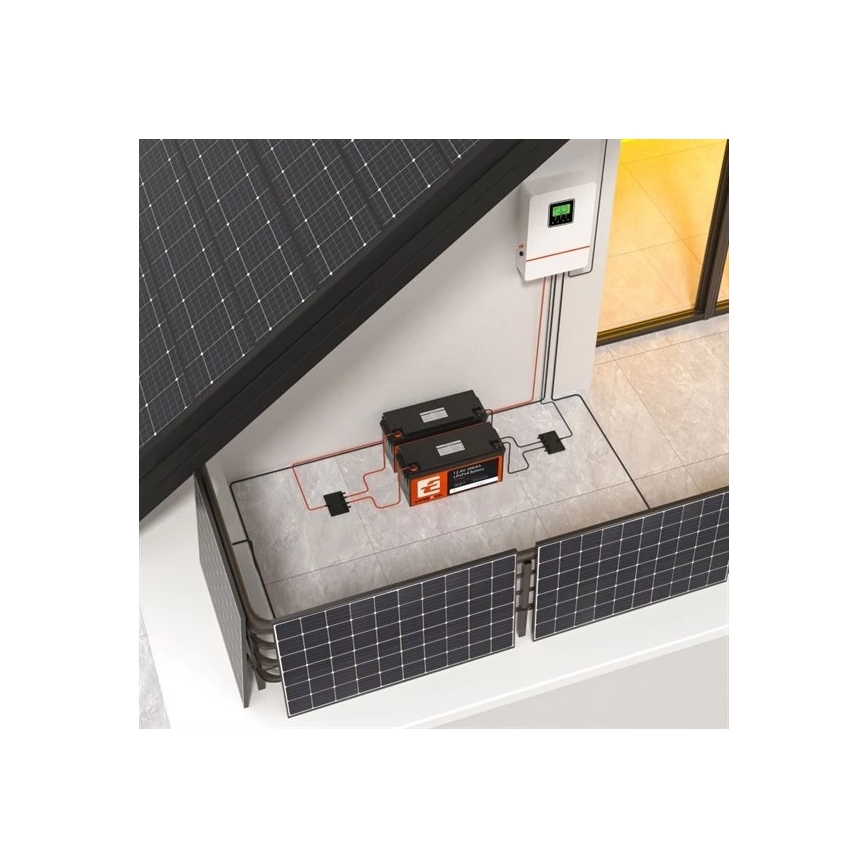 LiFePO4-batteri til solcelleanlæg 12,8V/200Ah IP66