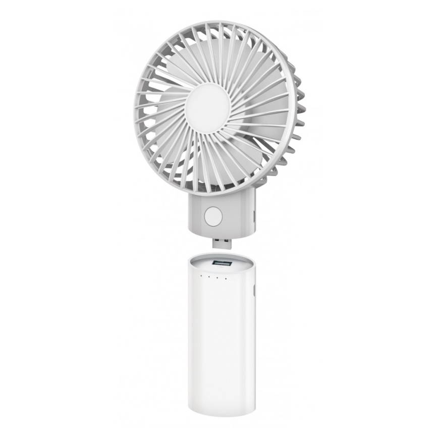 Lille ventilator med powerbank-funktion 4000 mAh/3,7V microUSB