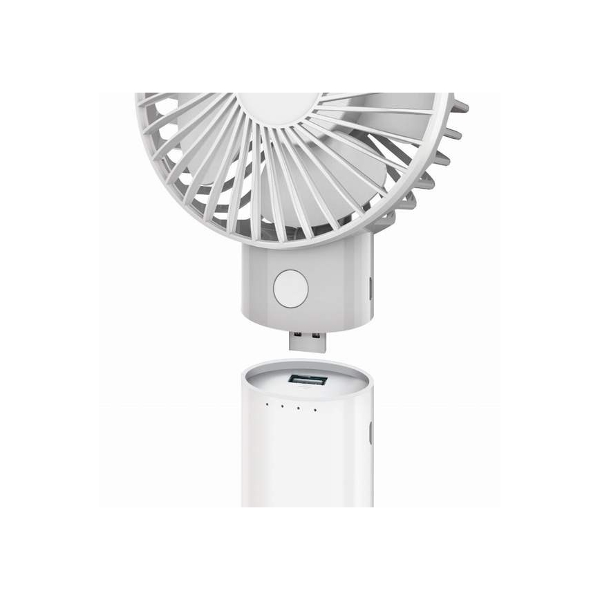Lille ventilator med powerbank-funktion 4000 mAh/3,7V microUSB