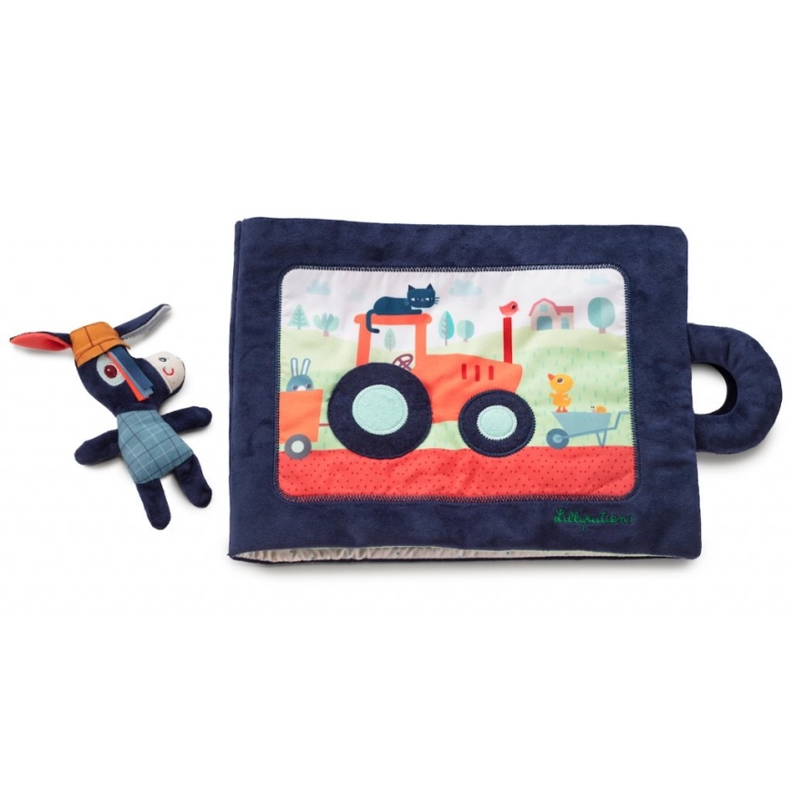 Lilliputiens - Stofbog til børn Æsel på bondegård