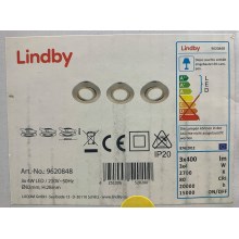 Lindby - 3x LED indbygningslampe ANDREJ LED/4W/230V