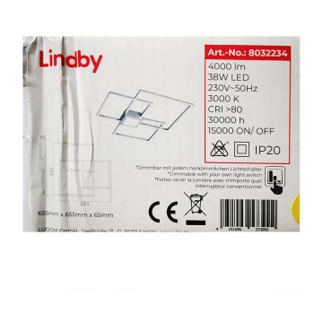 Lindby - LED loftlampe dæmpbar DUETTO LED/38W/230V