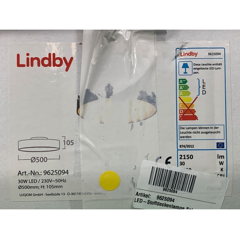 Lindby - LED loftlampe SAIRA LED/30W/230V