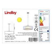 Lindby - LED pendel dæmpbar AMON 3xLED/12W/230V