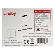 Lindby - LED pendel dæmpbar NAIARA 7xLED/4W/230V