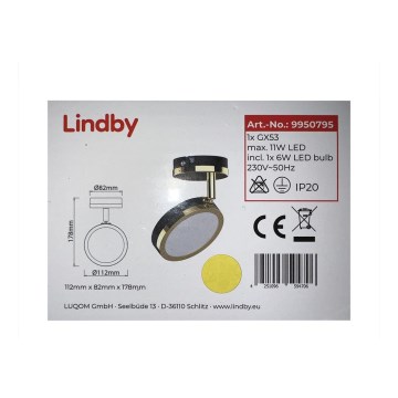 Lindby - LED spotlampe 1xGX53/6W/230V