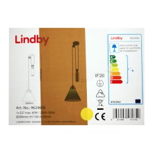 Lindby - Pendel ALECKS 1xE27/60W/230V