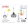 Lindby - Pendel FRANCES 1xE27/60W/230V