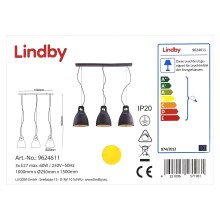 Lindby - Pendel IBU 3xE27/60W/230V