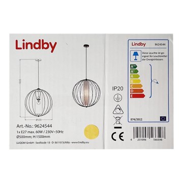 Lindby - Pendel KORIKO 1xE27/60W/230V