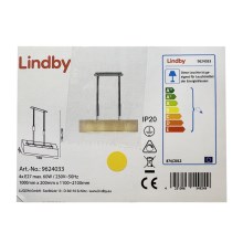 Lindby - Pendel MARIAT 4xE27/60W/230V