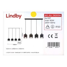 Lindby - Pendel TALLINN 4xE27/60W/230V