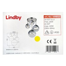 Lindby - Pendellampe RAVENA 2xE27/40W/230V + 2xE27/25W