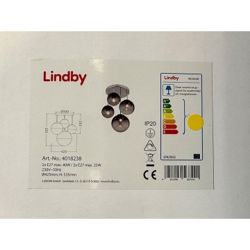 Lindby - Pendellampe ROBYN 2xE27/40W/230V + 2xE27/25W/230V