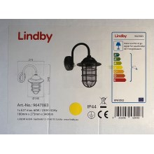 Lindby - Udendørs væglampe NAILA 1xE27/60W/230V IP44