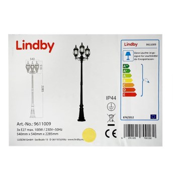 Lindby - Udendørslampe 3xE27/100W/230V IP44