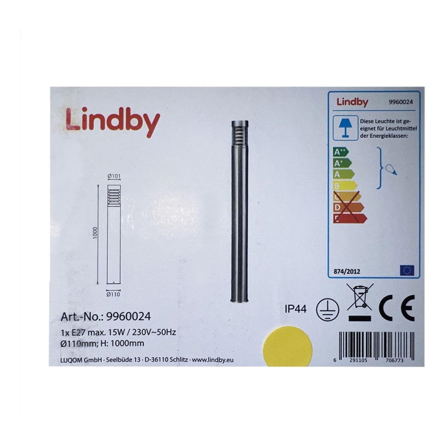 Lindby - Udendørslampe ENJA 1xE27/15W/230V IP44